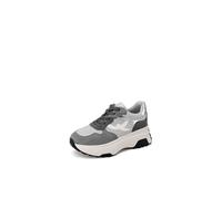 QUEEN HELENA Sneakers Hohe Turnschuhe Platform Damen X33-25, grau, 40 EU