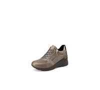 QUEEN HELENA Sneakers mit Keilabsatz, hohe Turnschuhe für Damen X33-30, bronze, 38 EU