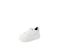 QUEEN HELENA Sneakers Platform Hohe Turnschuhe Bequem Casual Damen X33-7, Weiß, 40 EU
