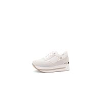 QUEEN HELENA Sneakers Platform Turnschuhe mit Keilabsatz Casual Damen X32-20, Weiß, 39 EU