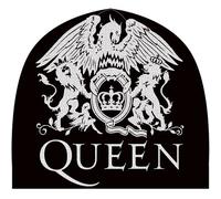 Queen Herren-Beanie-Logo, offizielles Wappen, Schwarz, grün, One Size