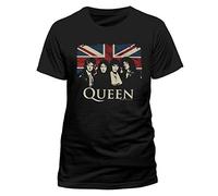 Rockoff Trade Herren Queen Union Jack (Retail Pack) T-Shirt, Schwarz (Schwarz Schwarz), L