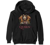 Queen Kapuzenpullover Classic Crest Band Logo Nue offiziell Herren Schwarz S