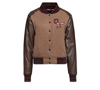 Queen Kerosin Baseball College Damen Jacke, braun/schwarz, 2XL