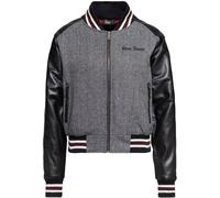 Queen Kerosin Baseball College Damen Jacke, schwarz-grau, Größe 4XL