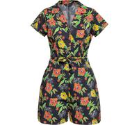 Queen Kerosin Blusen Jumpsuit QKU28001 Schwarz-XXL