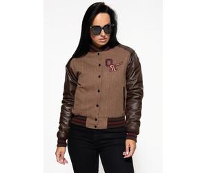 Queen Kerosin College Jacke QKI19003 Braun-XXL