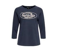 Queen Kerosin Damen 3/4 Shirt Raglan Shirt Modal Atmungsaktiv Comfort Fit Everyday Shirt Biker Retro Vintage California