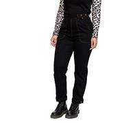 Queen Kerosin Damen 50´S Vintage Jeans High Waist Regular Fit Baumwoll Denim Teilungsnähte