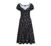 Queen Kerosin Damen Swing Kleid Kurzarm Kleid Sommerkleid All-Over-Print Swing Dress Vintage Kleid Rockabella Cowgirl Howdy Kitty Howdy