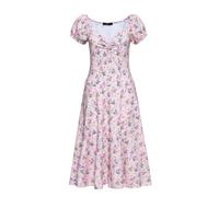 Queen Kerosin Damen Swing Kleid Kurzarm Kleid Sommerkleid All-Over-Print Swing Dress Vintage Kleid Rockabella Poodle