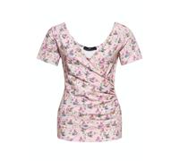 Queen Kerosin Blusentop mit Wickel-Optik, pink, S pink