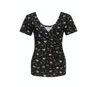 Queen Kerosin Damen Blusentop schwarz S