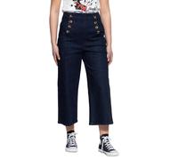 Queen Kerosin Damen Capri Jeans dunkelblau 26 (Größe)