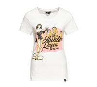 Queen Kerosin Damen Classic T-Shirt Man Hunter weiß XL