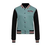 Queen Kerosin Damen College Jacke Sweatjacke Baseball Jacke Regular Fit We Can Do It Woman Rockabella 50S Rockabilly Vintage Rock'n' Roll Retro STYL We Can Do It