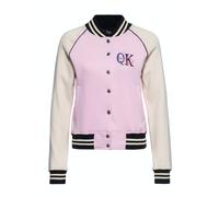 Queen Kerosin Damen College Sweatjacke Poodle Lounge rosa S