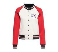 Queen Kerosin Damen College Sweatjacke Poodle Lounge rot XS