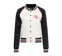 Queen Kerosin Damen College Sweatjacke Poodle Lounge weiß XS