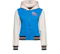 Queen Kerosin Damen College Sweatjacke Stickerei Regular Fit Queen Vintage Style Rockabilly 50'S Cheerleading Baseball Sweatjacke Rockabella Wonder Woman