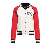 Queen Kerosin Damen College Sweatjacke Stickerei Regular Fit Retro Vintage Style Sweat Jacke Baseball Jacke Rockabella 50S Poodle Lounge