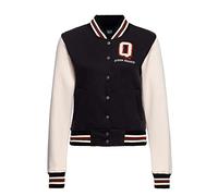 Queen Kerosin Damen College Sweatjacke Stickerei Regular Fit Retro Vintage Style Sweat Jacke Baseball Jacke Rockabella 50S Q