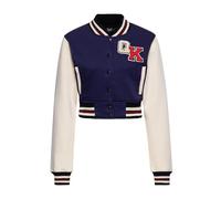 Queen Kerosin Damen Collegejacke Cropped Varsity Jacket Sweatjacke Stickerei Chenille Patch Retro Vintage 50s Rockabilly Rockabella Pin-up Wild Rebel