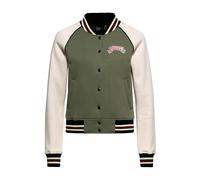 Queen Kerosin Damen Collegejacke Sweatjacke College Style High School Los Angeles Vintage Rockabilly 50S Damen Stickerei Liberty California Queen of Liberty