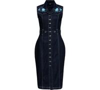 Queen Kerosin Damen Denim Bleistiftkleid Denim-XS