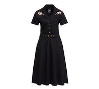 Queen Kerosin Damen Denim Jeanskleid Regular Fit Western Stickerei