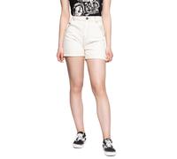 Queen Kerosin Denim Damen Shorts, weiss, Größe 30