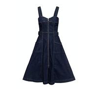 Queen Kerosin Damen Denim Träger Kleid | Jeans Kleid | Swing Kleid | Denim Kleid | A Linie | Baumwolle Stretch