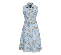 Queen Kerosin Damen Denim Kleid | Workwear Kleid | Hawaii Kleid | Jeanskleid | Vintage Kleid | Swingkleid | 50S Style | Rockabilly Hawaii