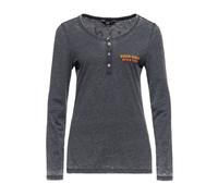 Queen Kerosin Damen Enzym Wash Langarmshirt Rock Your Life XS