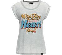 Queen Kerosin Damen Enzymwash T-Shirt "Wild Thing" QKI41012 Smoke Green-XS