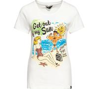 Queen Kerosin Damen Get out of my sun Classic T-Shirt Offwhite-XXL