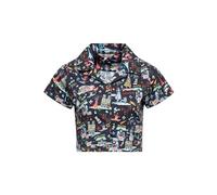 Queen Kerosin Damen Hawaii Bluse Cropped Bluse Hemdbluse Hawaiishirt Paris France Frankreich Retro Vintage Crop Top 50S Rockabella Paris