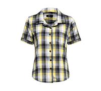 Queen Kerosin Damen Hemdbluse | Retro-Bluse | Reverskragen | Karomuster | Kariert | Retro | Vintage | Kurzarm