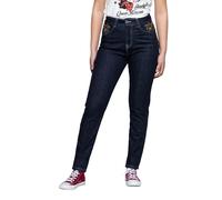 Queen Kerosin Damen High Waist Jeanshose Blau-W31-L32