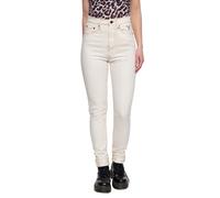 Queen Kerosin Damen High Waist Slim Fit Jeans Betty naturweiß 30W/30L