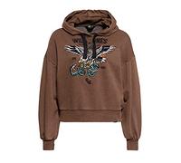 Queen Kerosin Hoodie QKI14002 Dunkelbraun-M