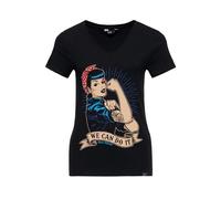 Queen Kerosin We Can Do It Frauen T-Shirt schwarz 3XL
