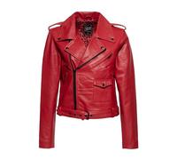 Queen Kerosin Damen Lederjacke Bikerjacke Marlon Brando Damen Rockabilly Rockabella 1950 50S Vintage Leo Leopard Marlon