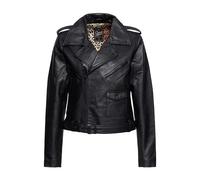 Queen Kerosin Damen Lederjacke Bikerjacke Marlon Brando Damen Rockabilly Rockabella 1950 50S Vintage Leo Leopard Marlon