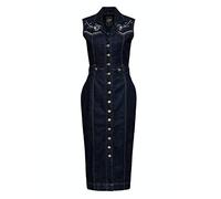 Queen Kerosin Damen Pencil Dress Bleistiftkleid Denim Kleid Westernkleid Western Chic Jeanskleid
