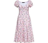 Queen Kerosin Damen Poodle Allover-Print Swingkleid Pink-XL