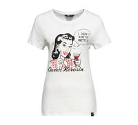 Queen Kerosin Damen Print T-Shirt I Drink to make you pretty offwhite 2XL