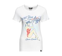 Queen Kerosin Damen Vintage Shirt T-Shirt Slim Fit Frontprint Kurzarmshirt Pin-Up Rockabilly I'm Not Your Angel