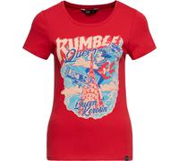 Queen Kerosin Damen Print T-Shirt "Rumble Queen" QKI31005 Red-XXL