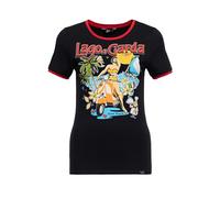 QUEEN KEROSIN Print-Shirt mit Gardasee-Artwork Lago Di Garda, schwarz, S schwarz